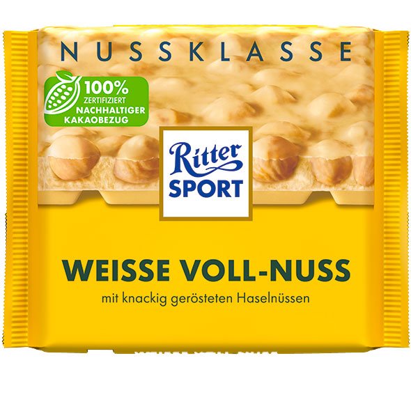 Ritter Sport Schokolade Weiße Voll-Nuss 100g - AllSpirits