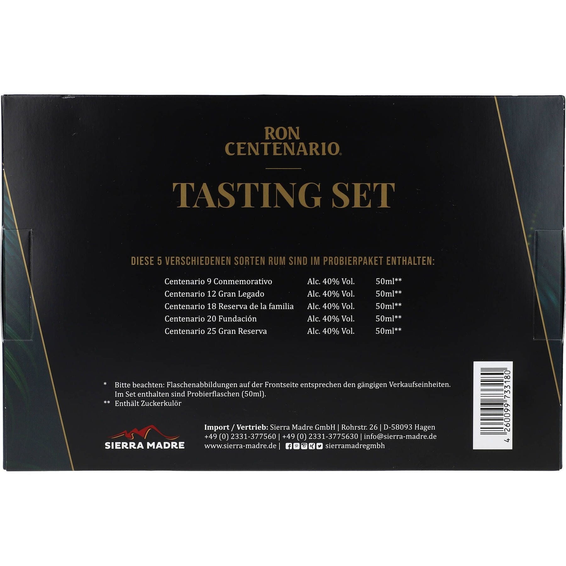 – Ron AllSpirits 0,05 Set Tasting Rum ltr. 5x Centenario