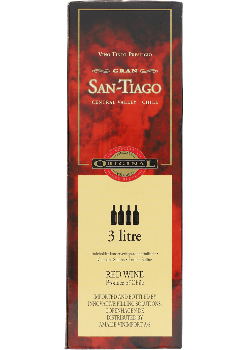 San Tiago Speciel Blend Red Wine 12,5% 3 ltr. - AllSpirits