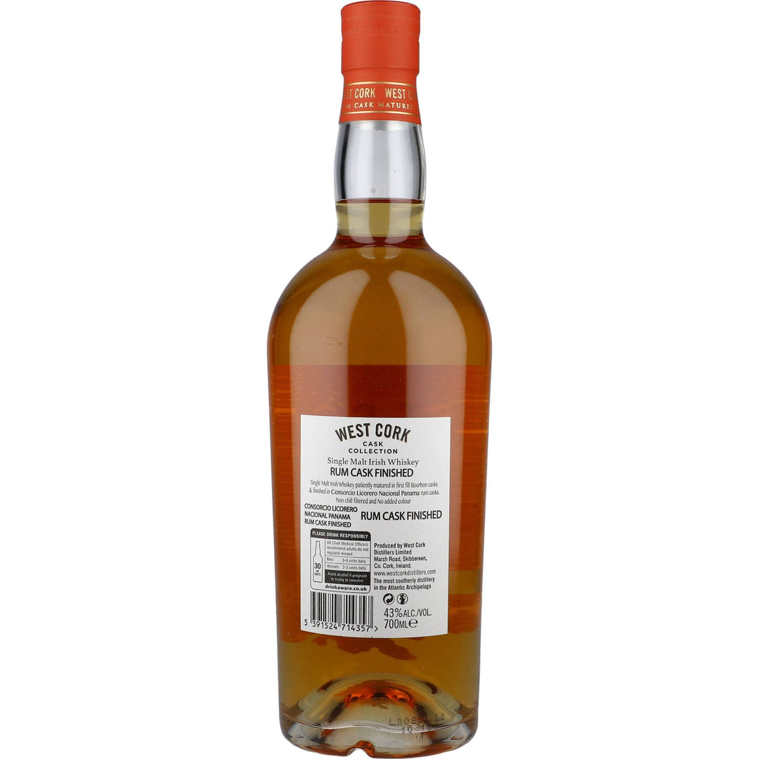 West Cork Single Malt Rum Cask Finish 43% 0,7l - AllSpirits